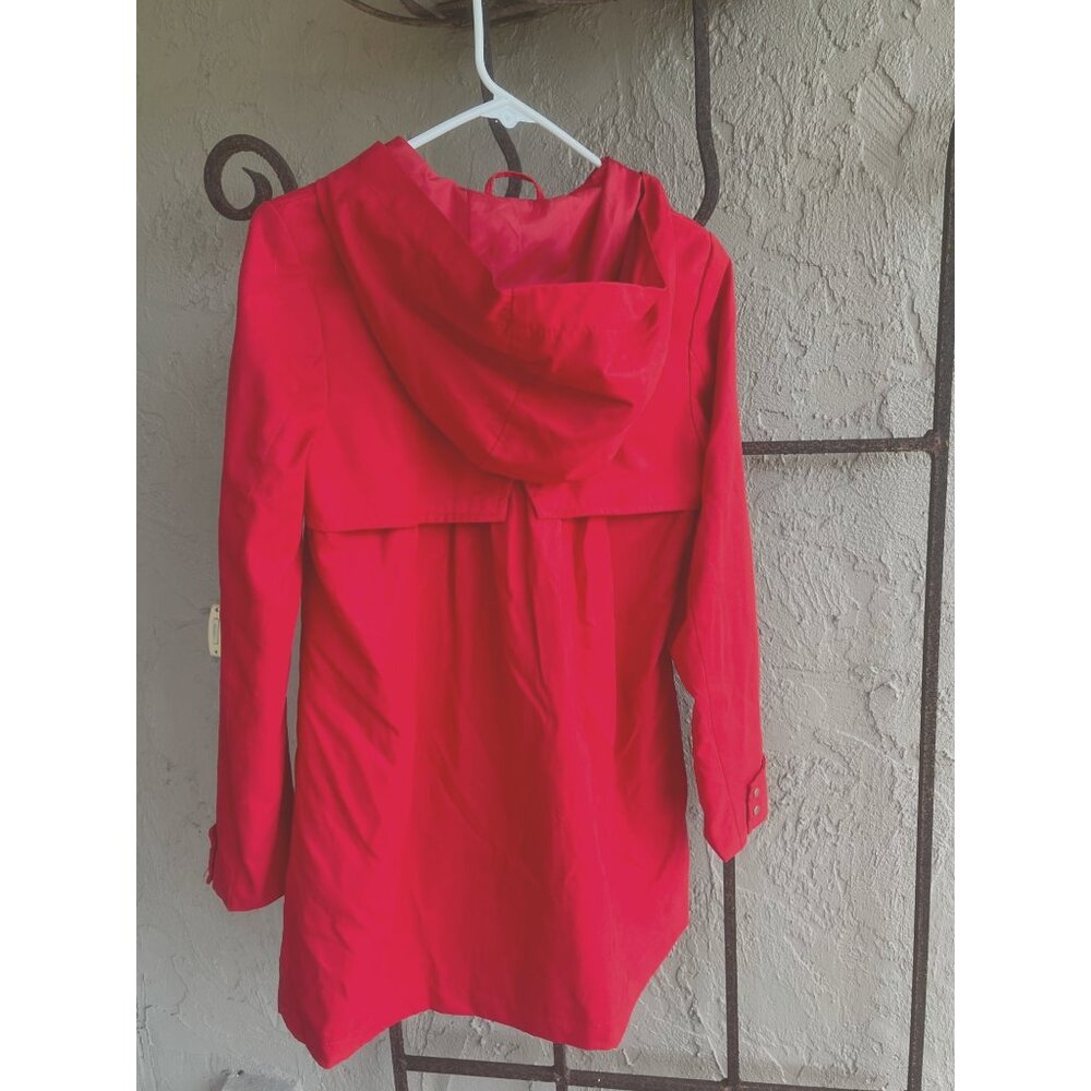 H & M Red Zip Up Jacket Hood Size 4 93727 - Picture 5 of 6